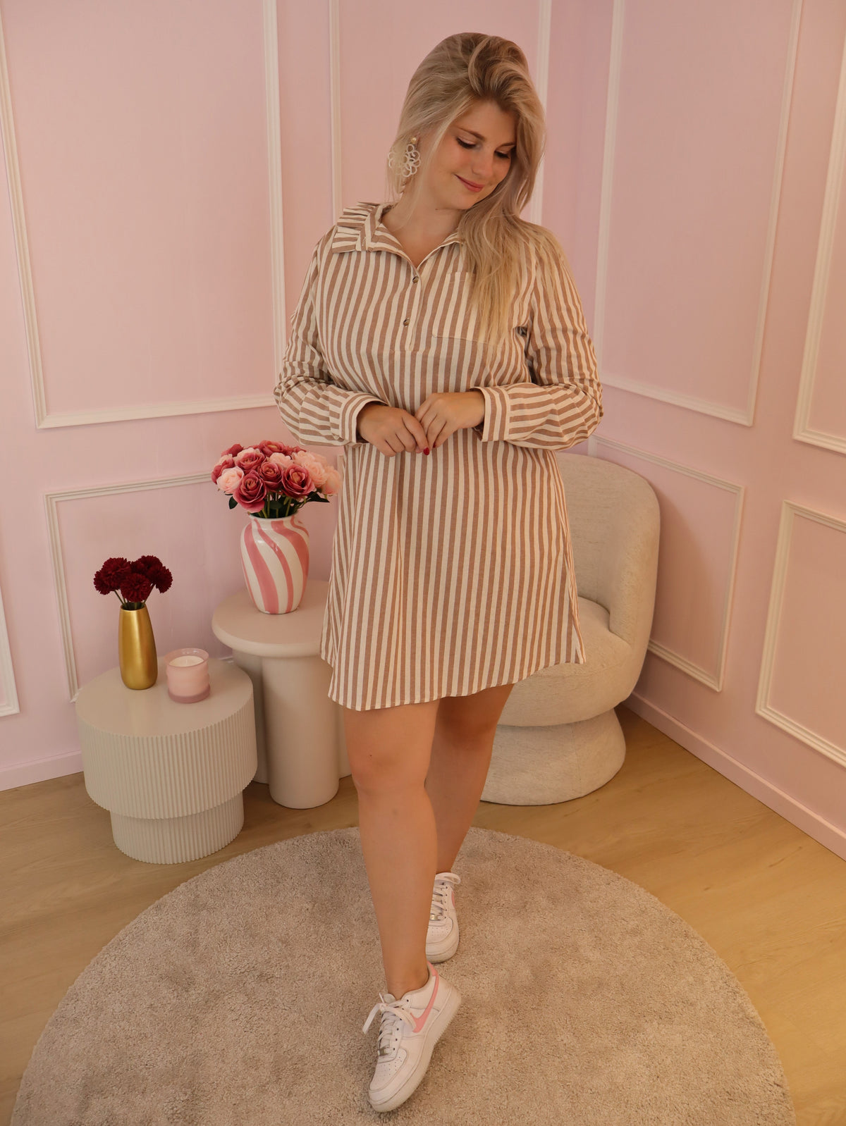 Beige Celia Dress