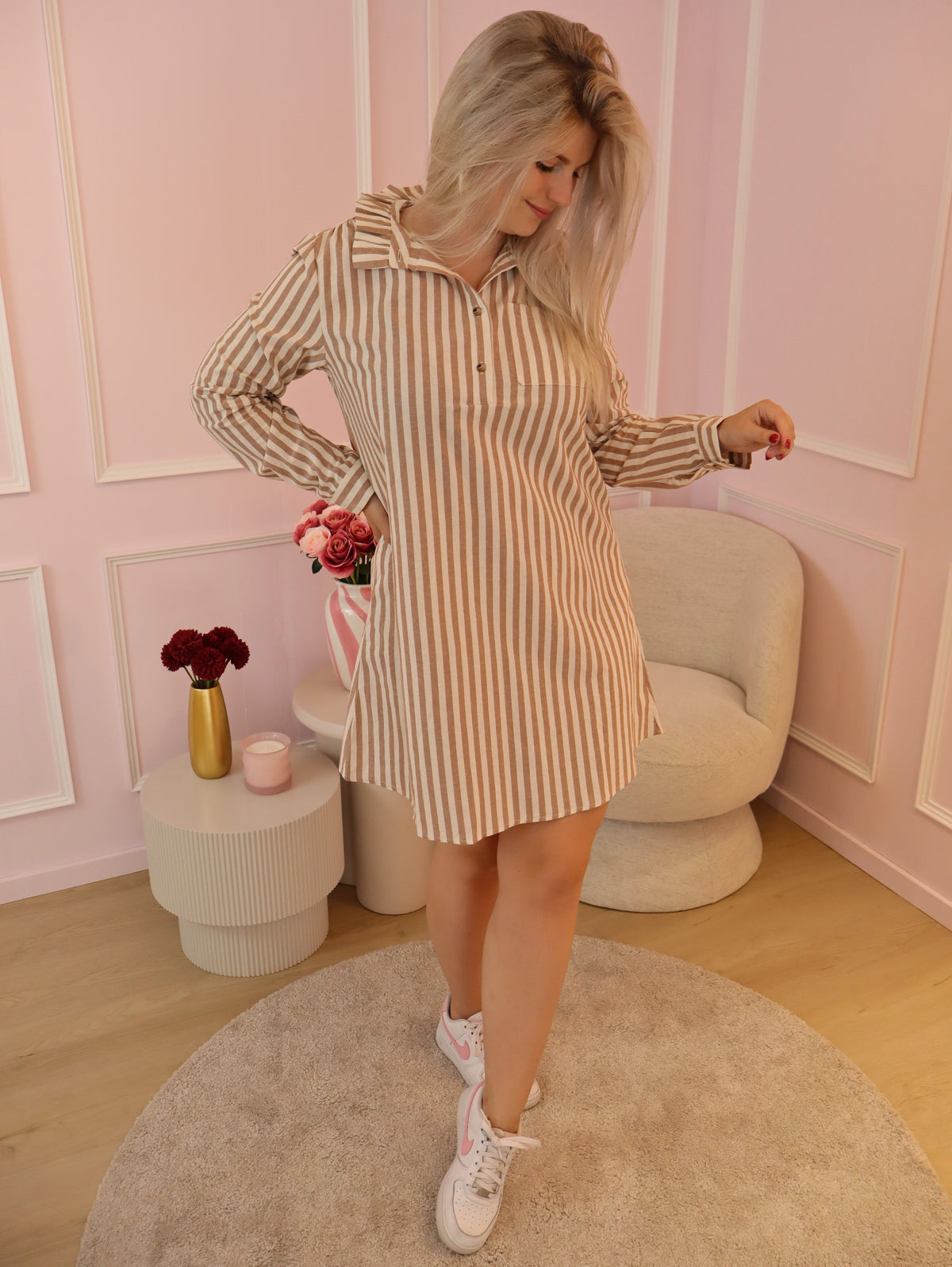 Beige Celia Dress