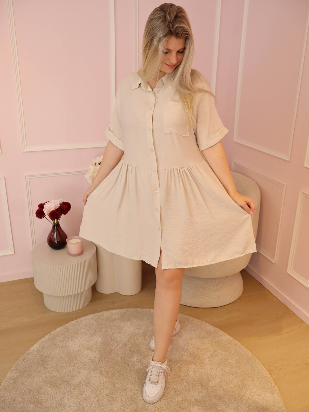 Beige Ellen Dress