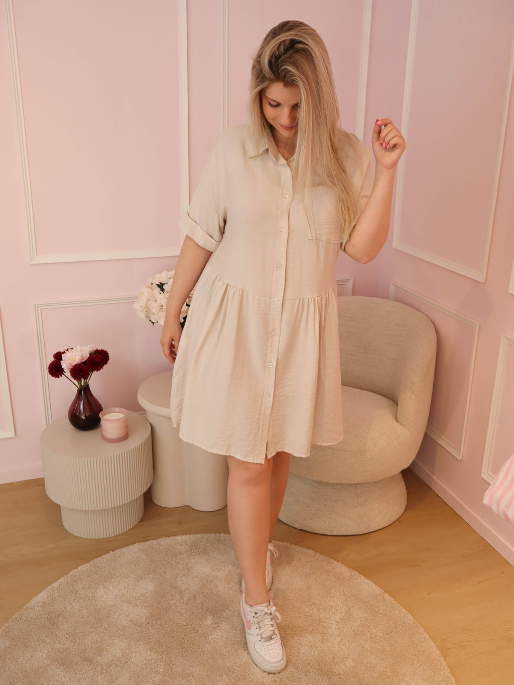Beige Ellen Dress