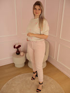Beige Heart Sweater