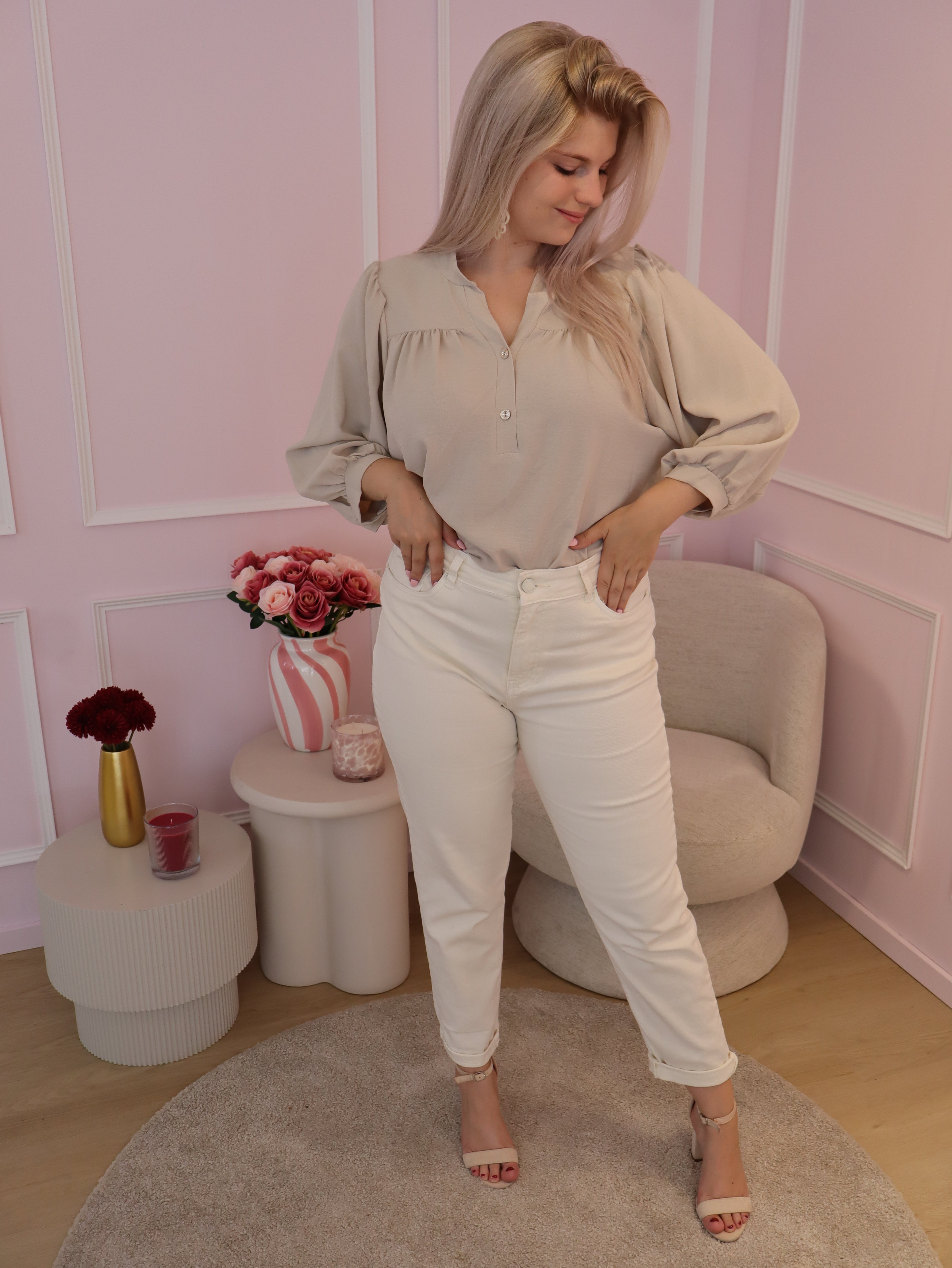 Beige Lina Blouse