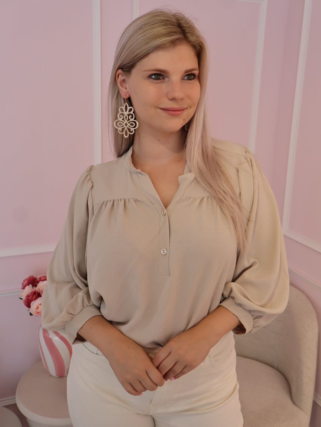 Beige Lina Blouse