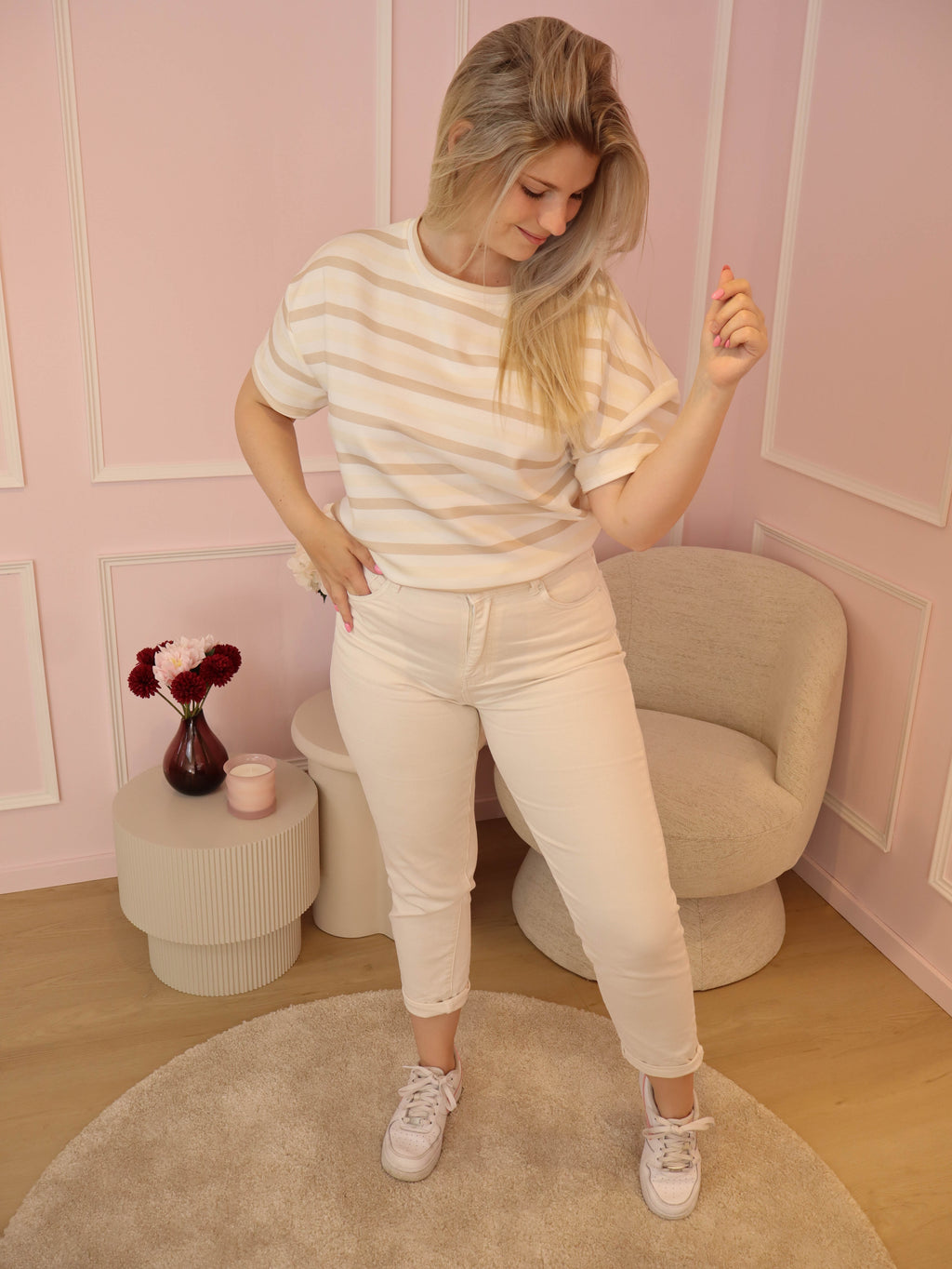 Beige & Light Brown Olivia Shirt