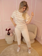 Beige & Light Brown Olivia Shirt