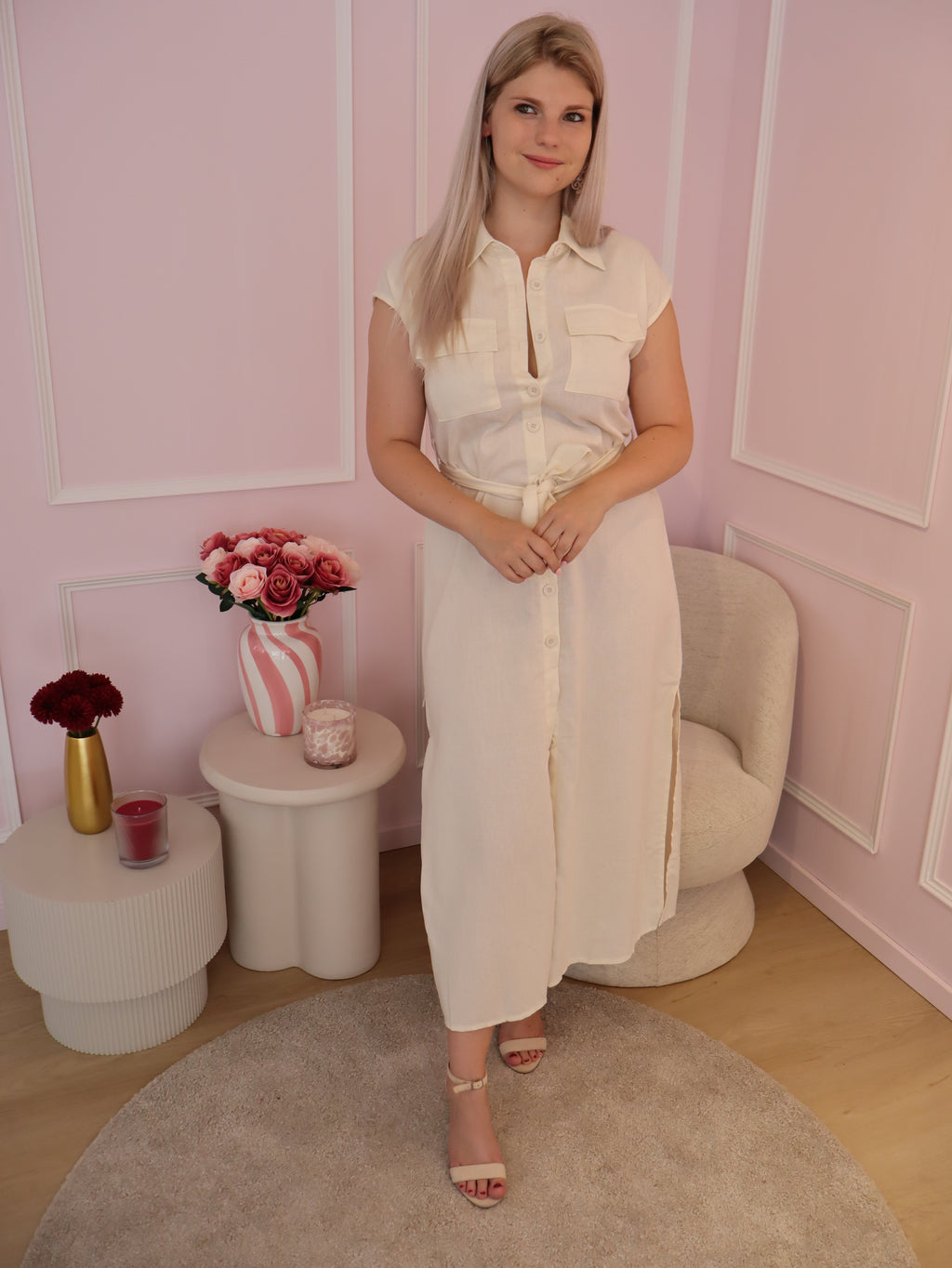 Beige Vivienne Dress