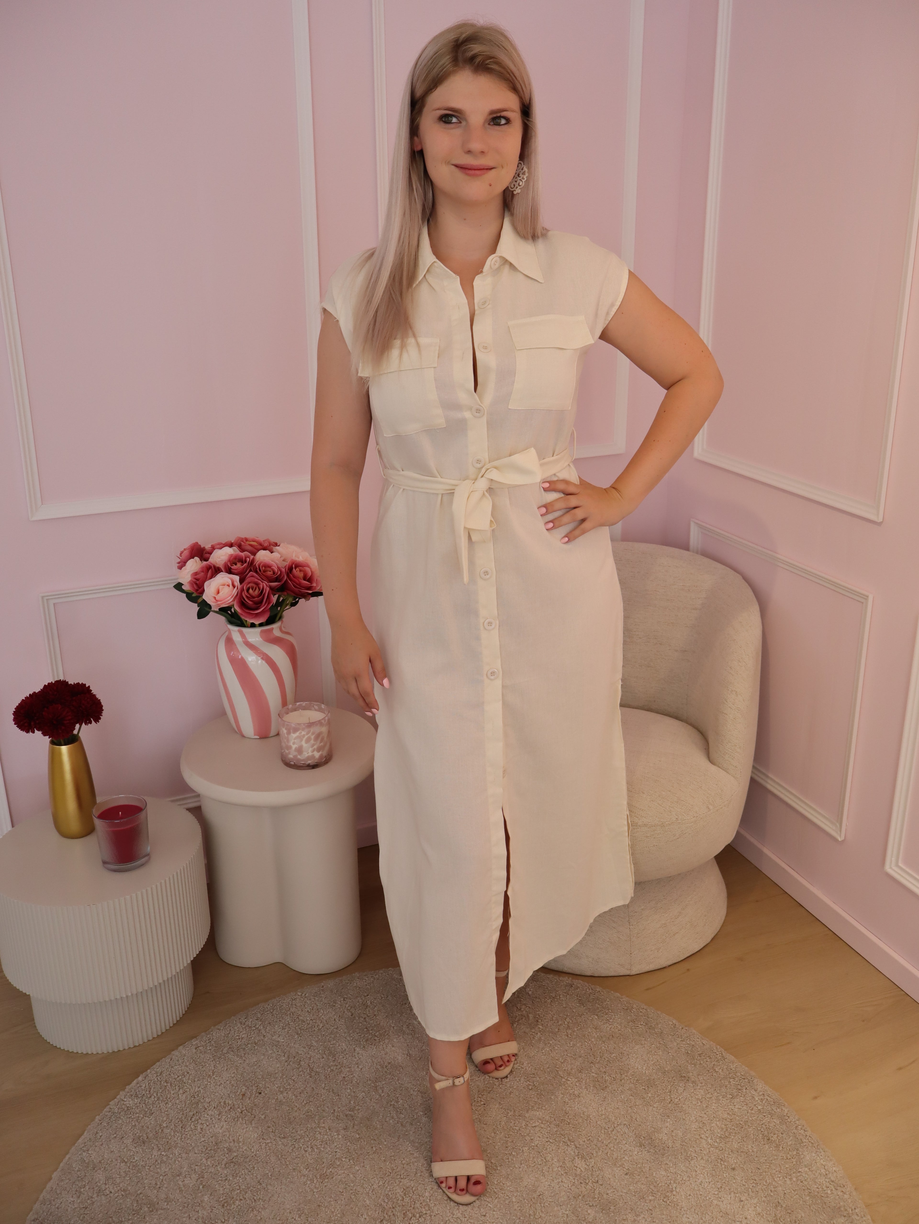 Beige Vivienne Dress