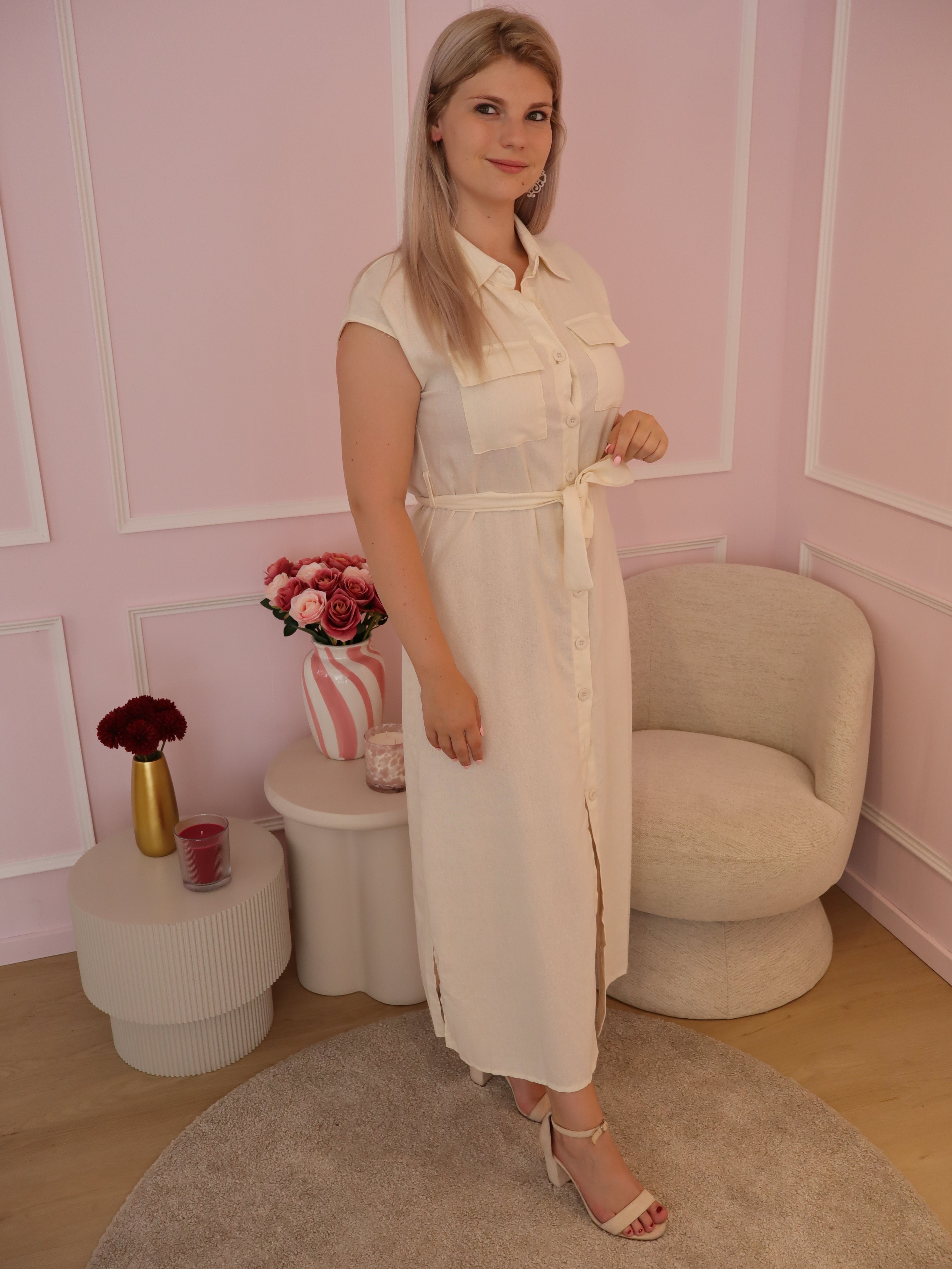 Beige Vivienne Dress