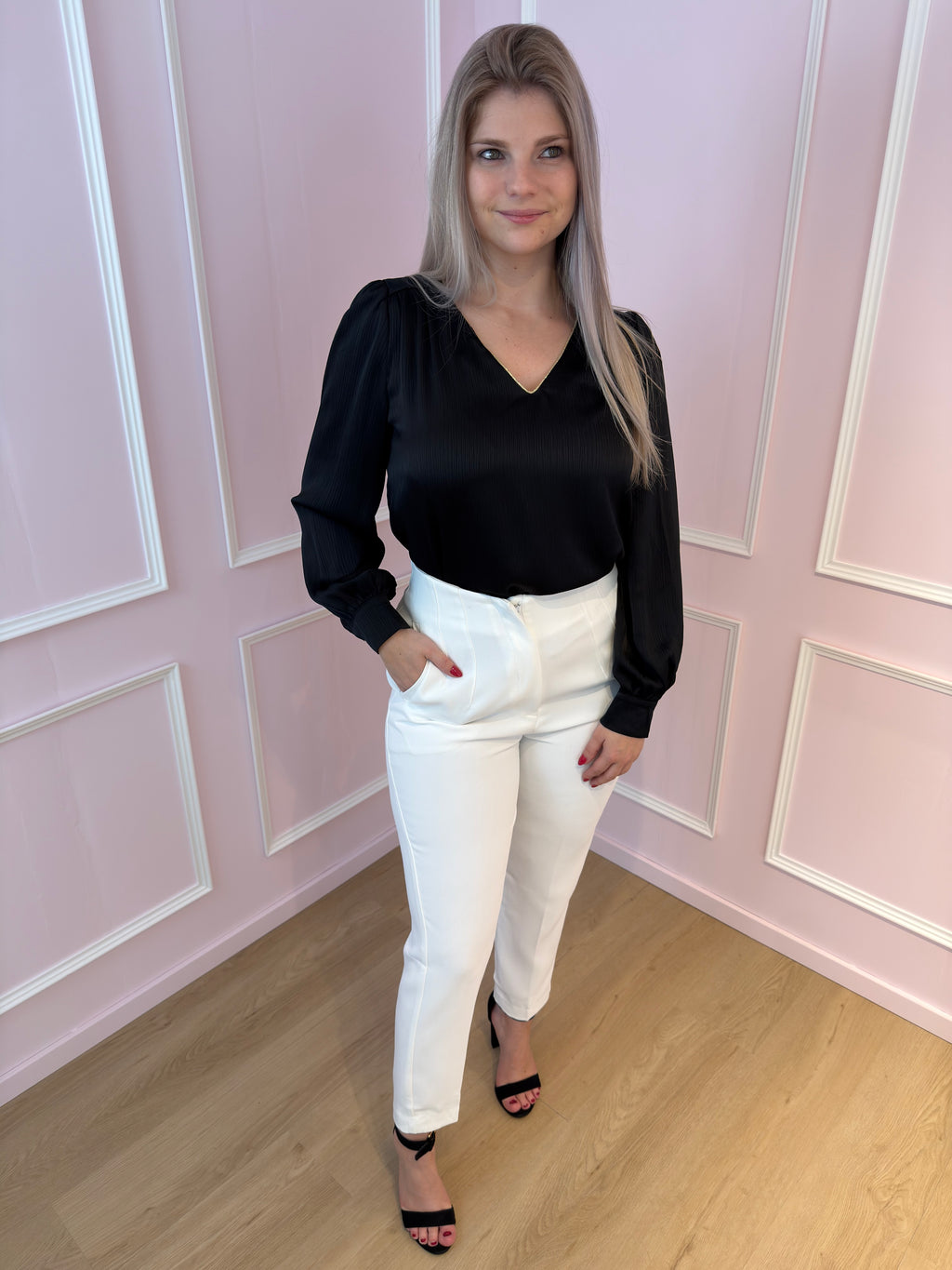 Black Laurine Blouse
