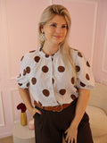 Blue Polka Dot Blouse