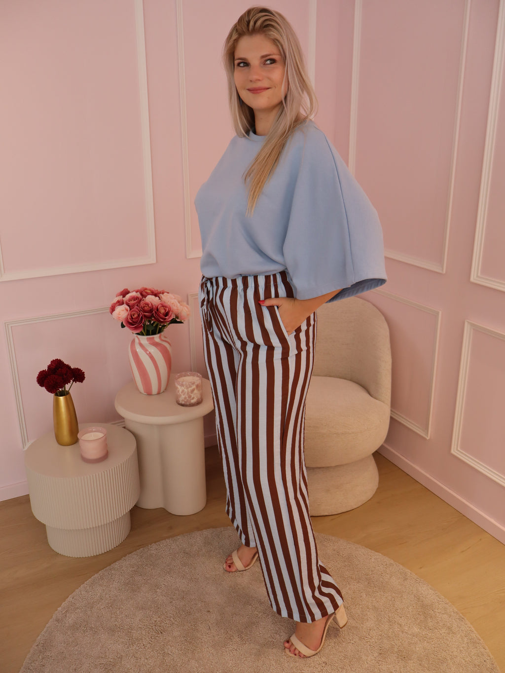 Blue & Brown Mia Trouser