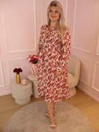 Bordeaux Leaf Dress