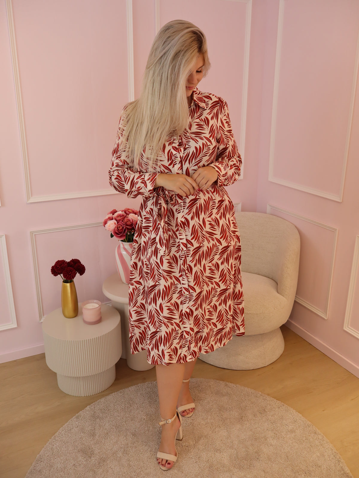 Bordeaux Leaf Dress