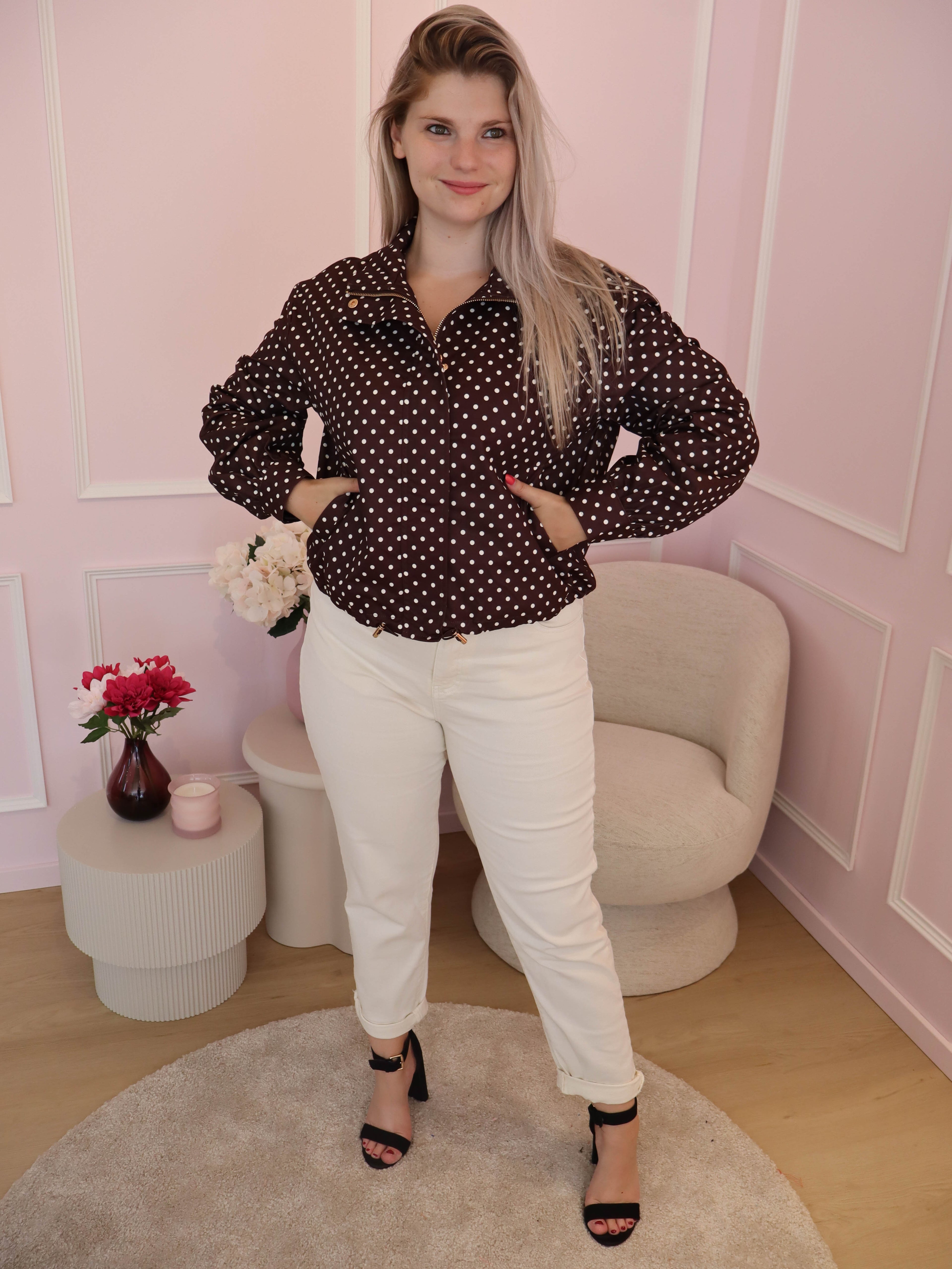 Brown Pauline Polka Dot Jacket