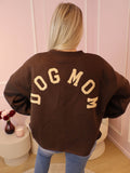 Brown & Beige Dog Mom Sweater