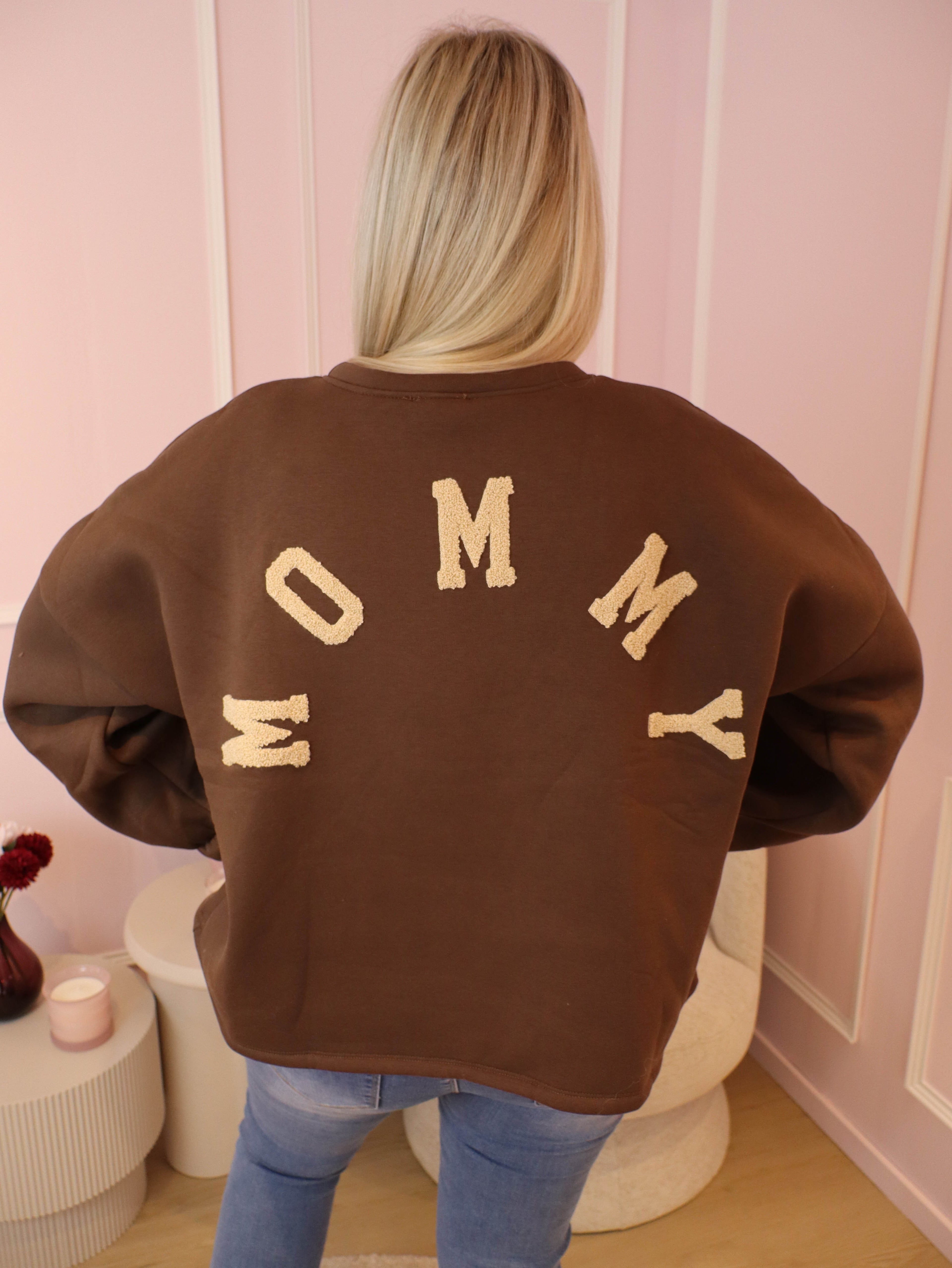 Brown & Beige Mommy Sweater