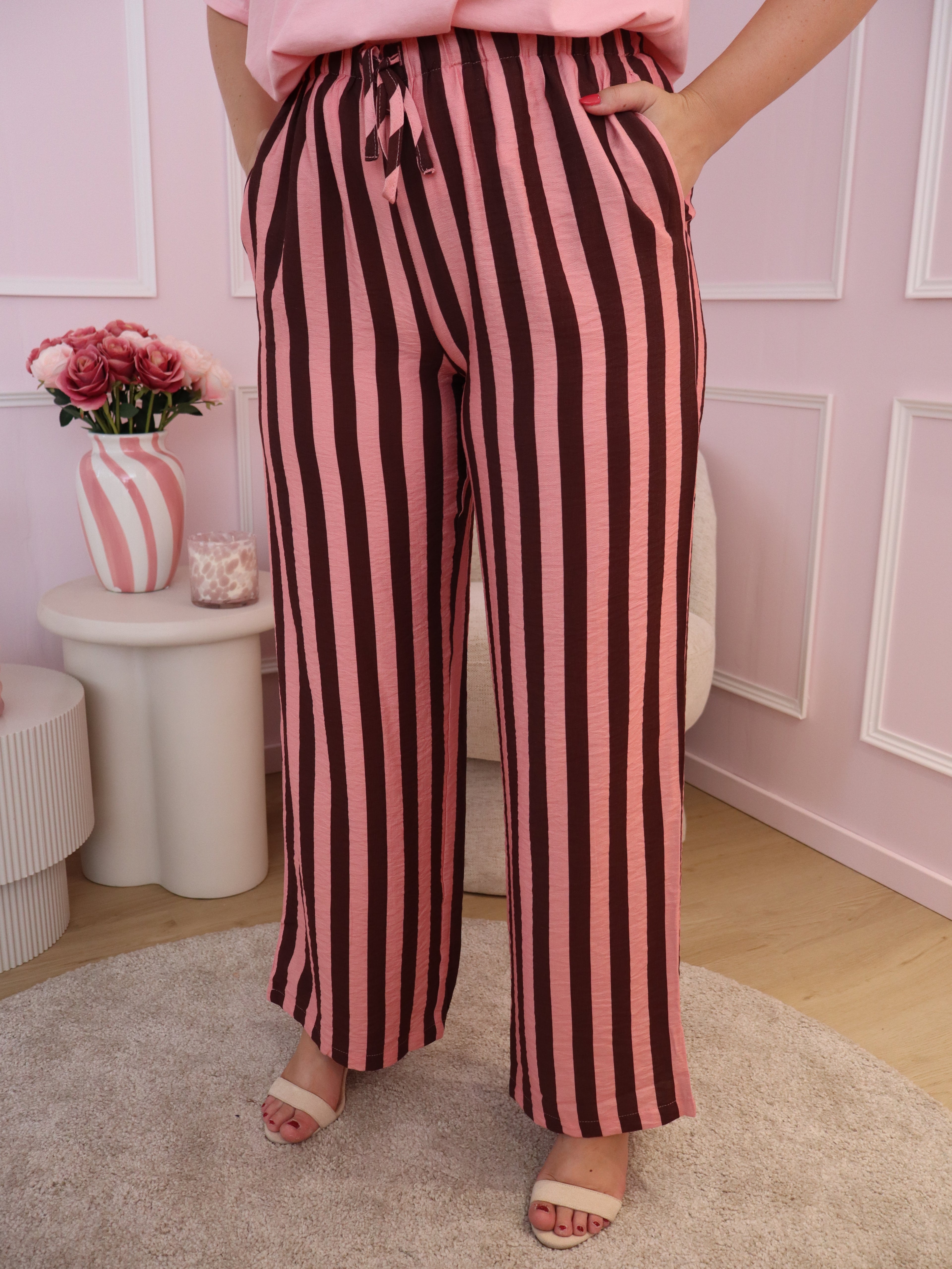 Brown & Pink Mia Trouser