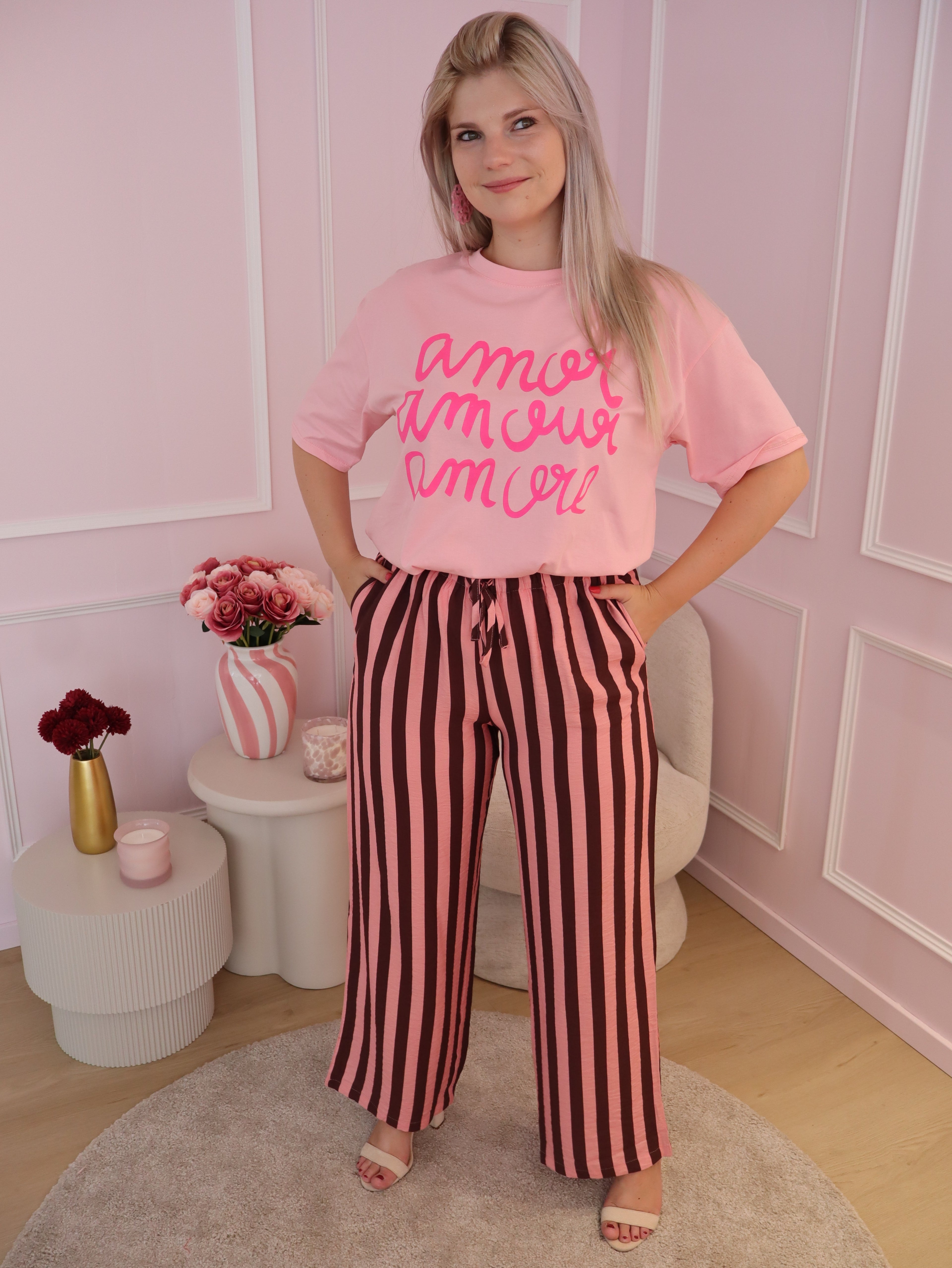 Brown & Pink Mia Trouser