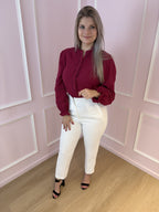Burgundy Estelle Blouse