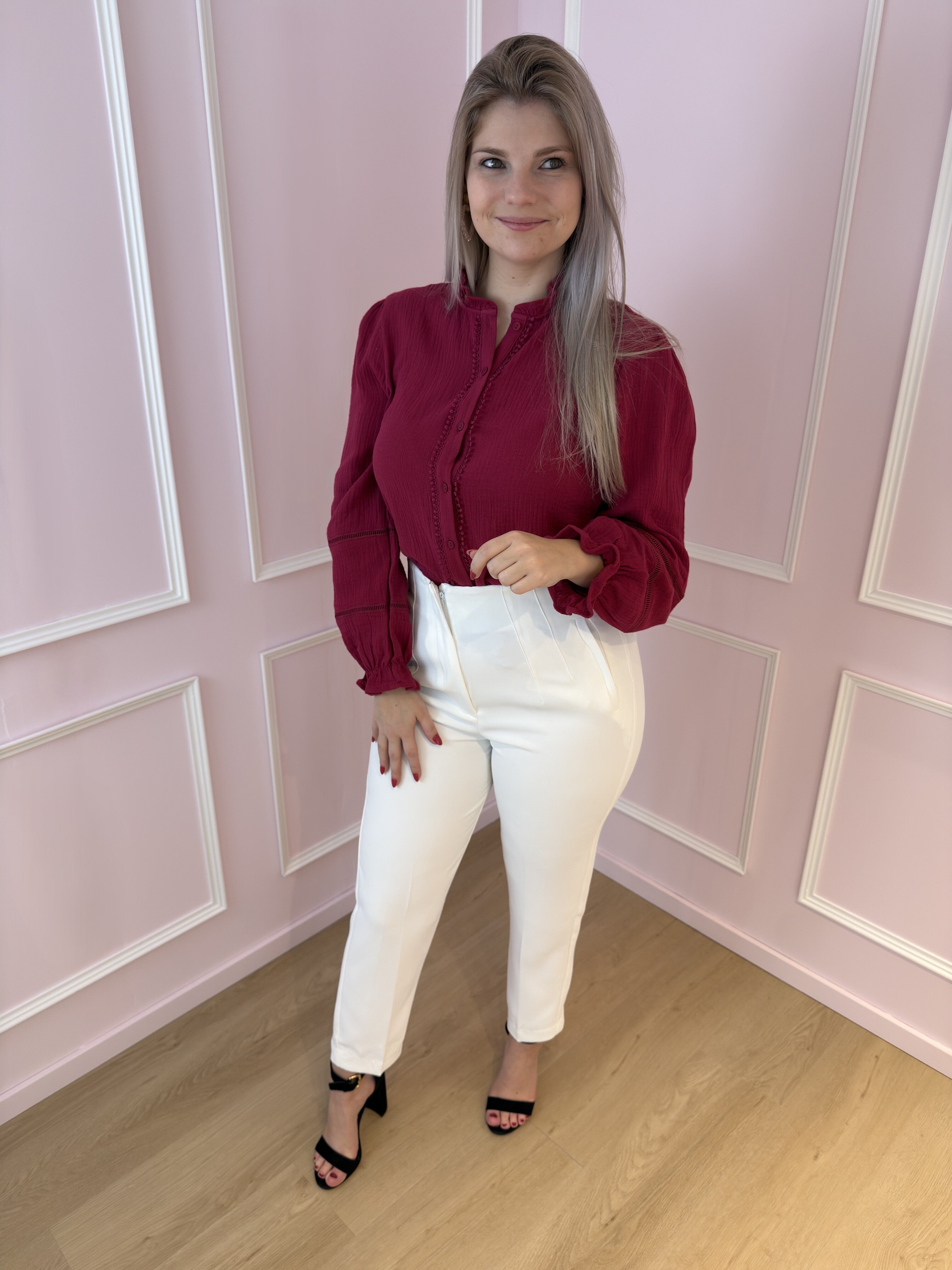 Burgundy Estelle Blouse