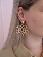 Champagne Rosette Earring