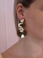Gold Disc Earrings