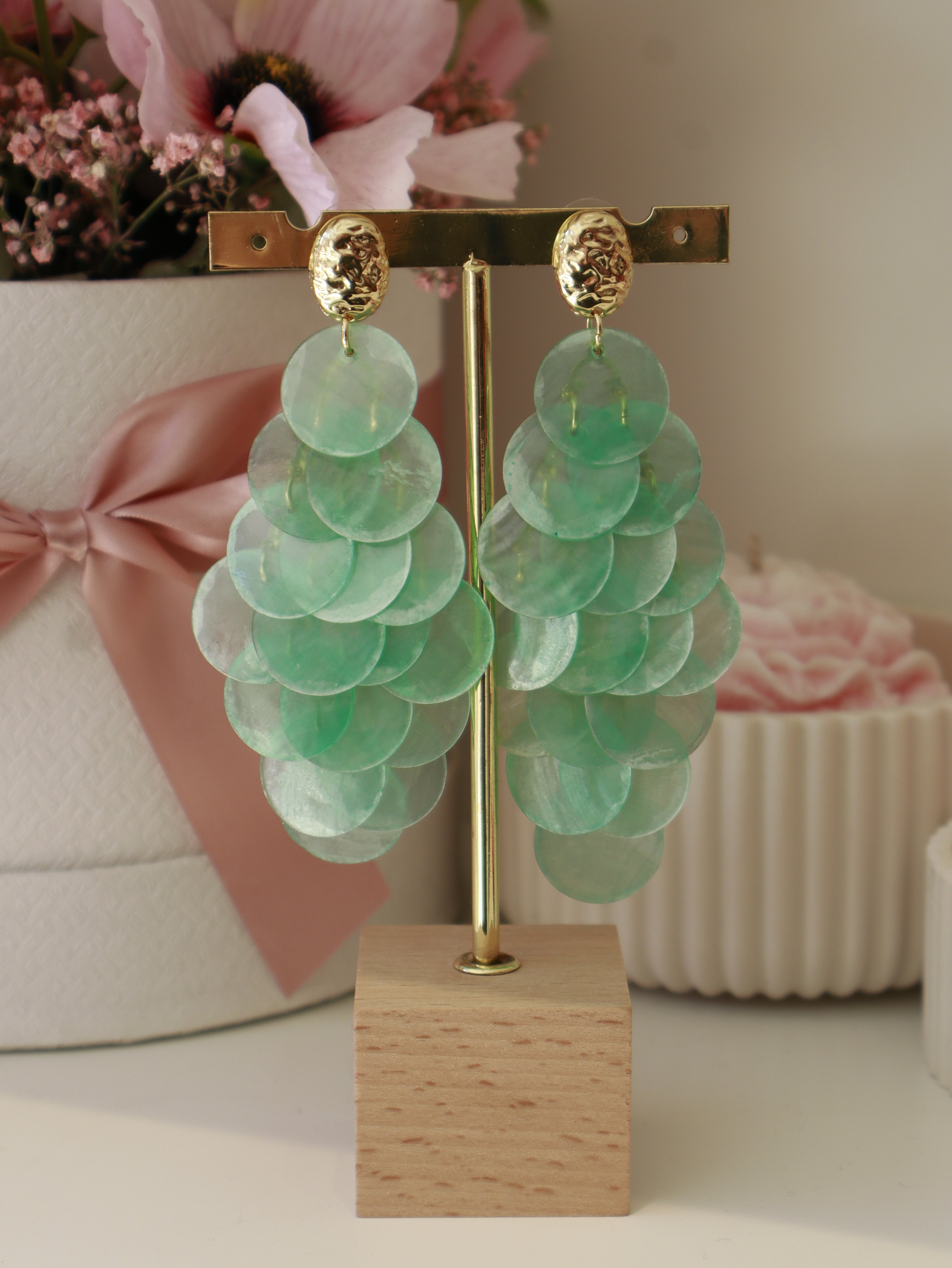 Green Blossom Earring