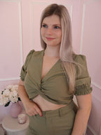 Green Josephine Top