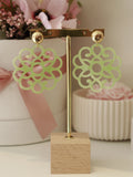 Green Rosette Earring