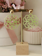 Green Rosette Earring