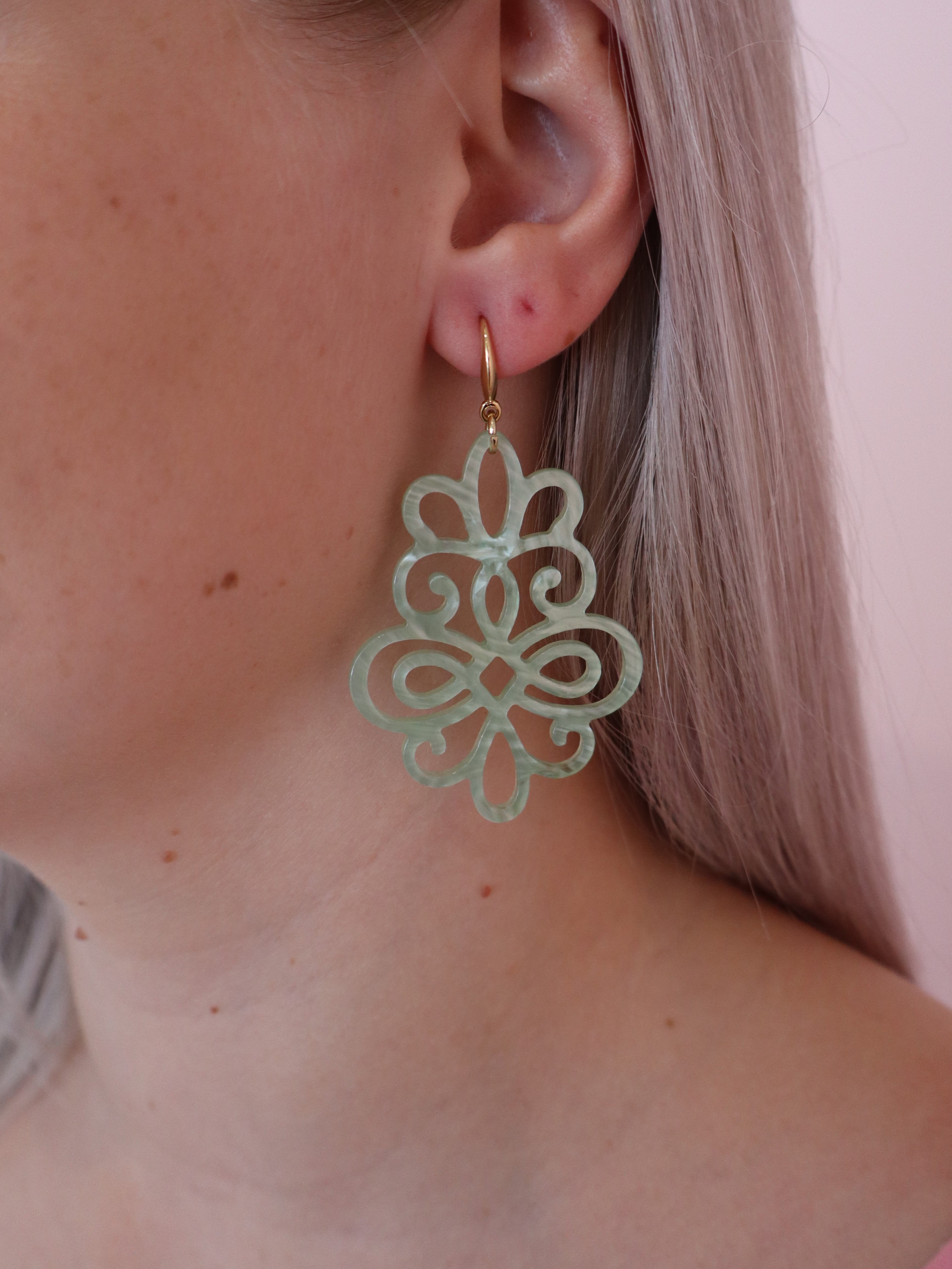 Green Vintage Earring