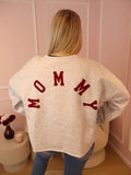 Grey & Bordeaux Mommy Sweater