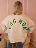 Grey & Green Dog Mom Sweater