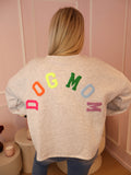 Grey & Multicolour Dog Mom Sweater