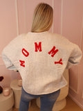 Grey & Red Mommy Sweater