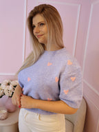 Blue Heart Sweater