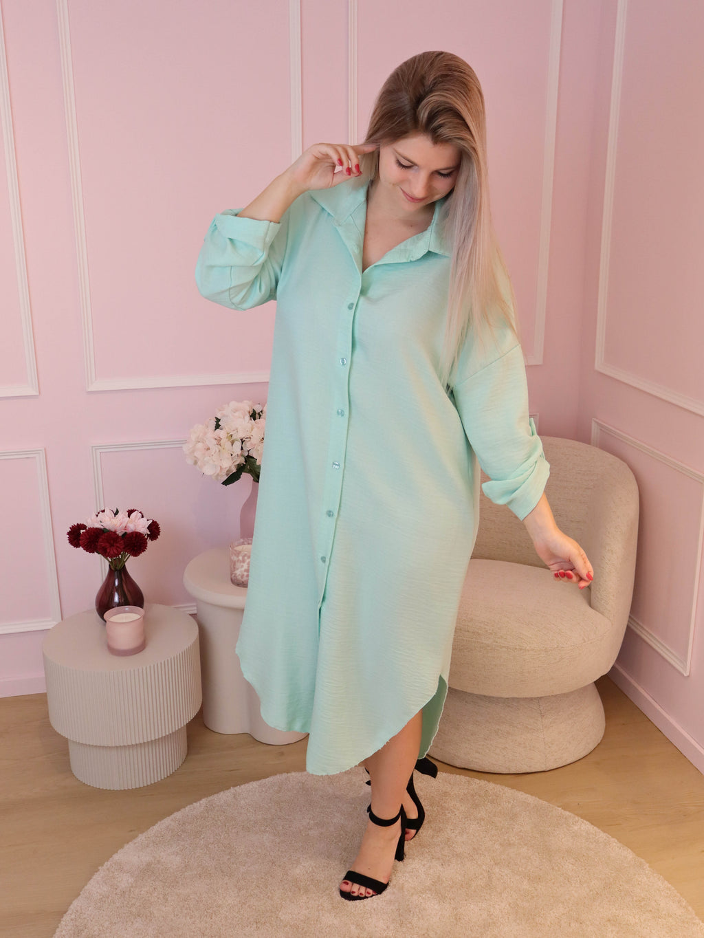 Long Blue Daphne Dress