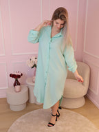 Long Blue Daphne Dress