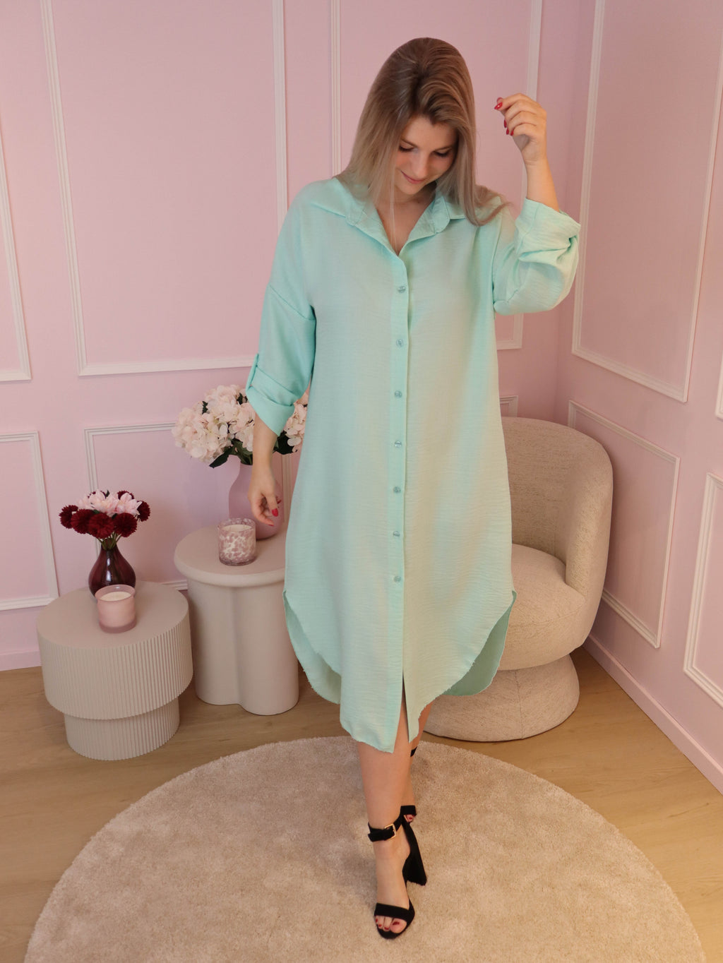 Long Blue Daphne Dress