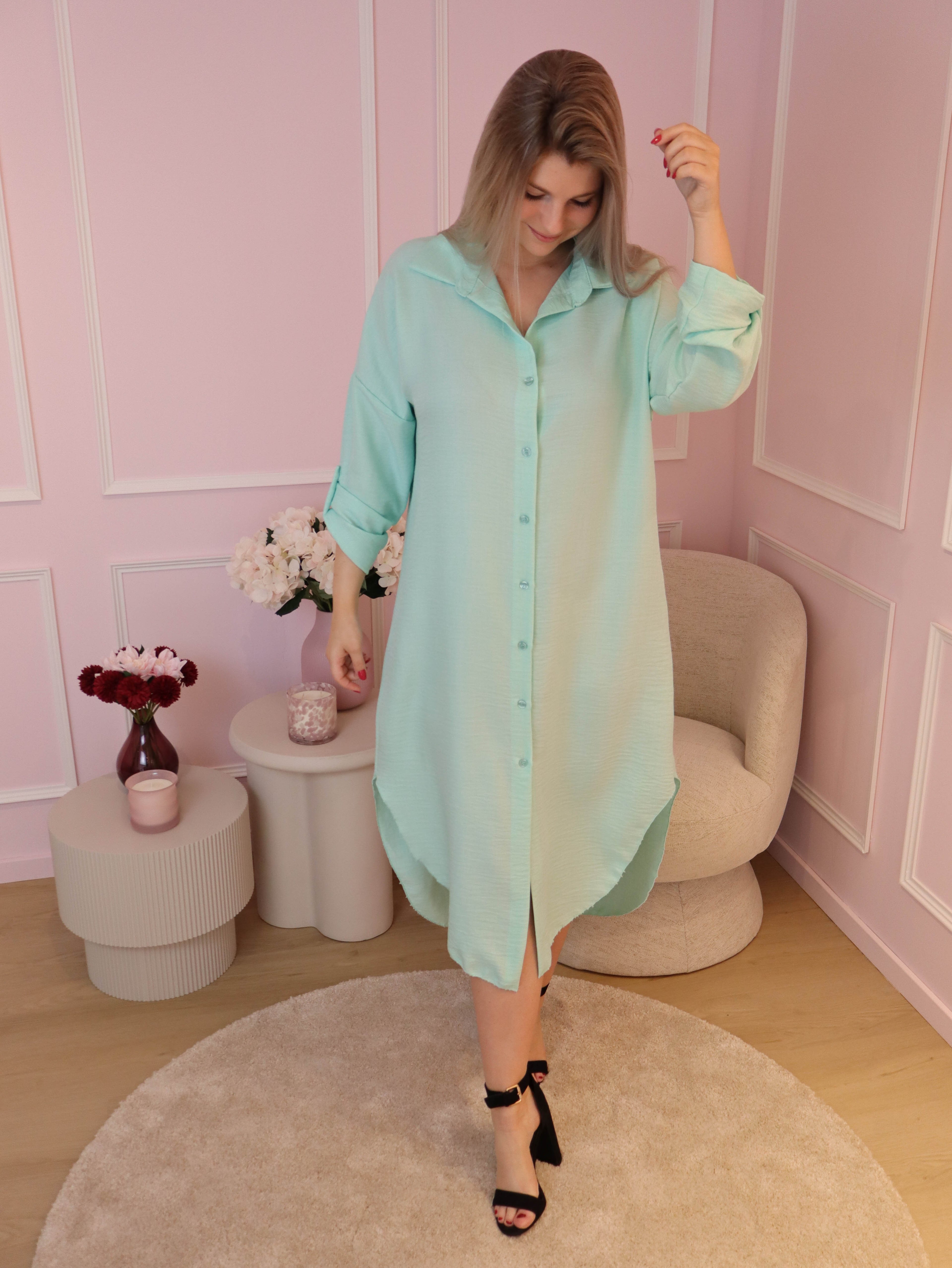 Long Blue Daphne Dress