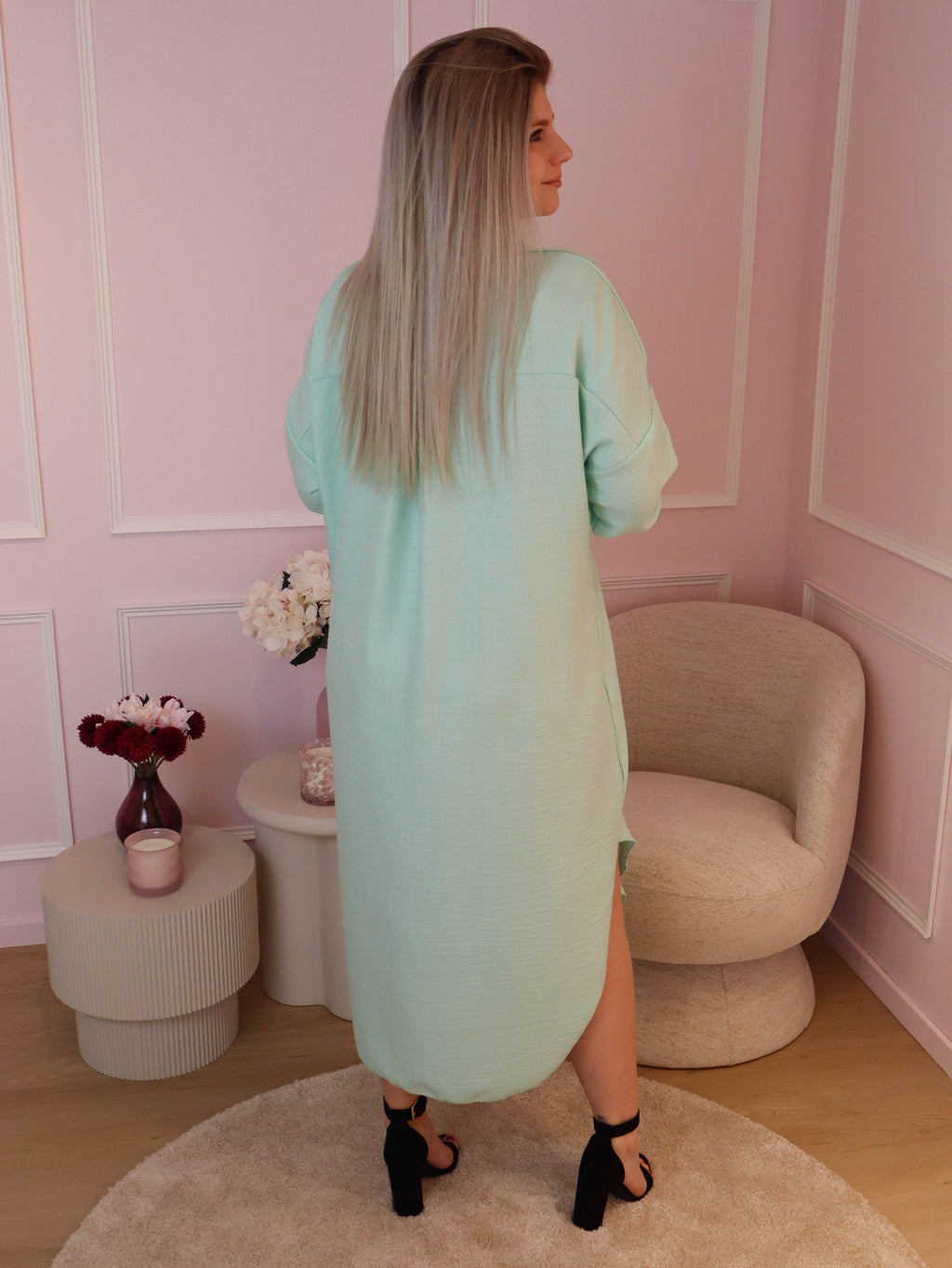 Long Blue Daphne Dress