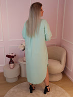 Long Blue Daphne Dress