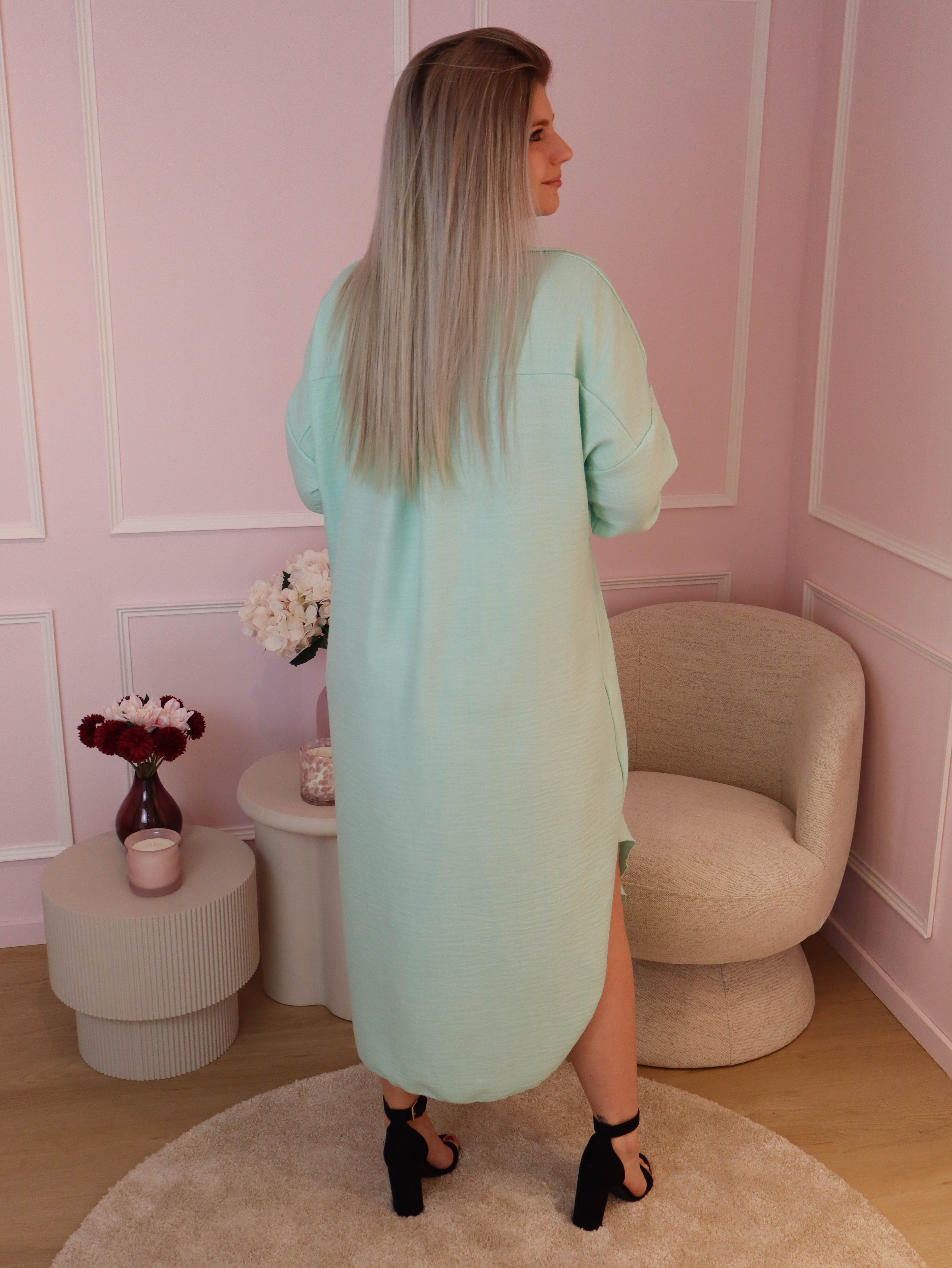 Long Blue Daphne Dress