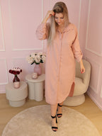 Long Pink Daphne Dress