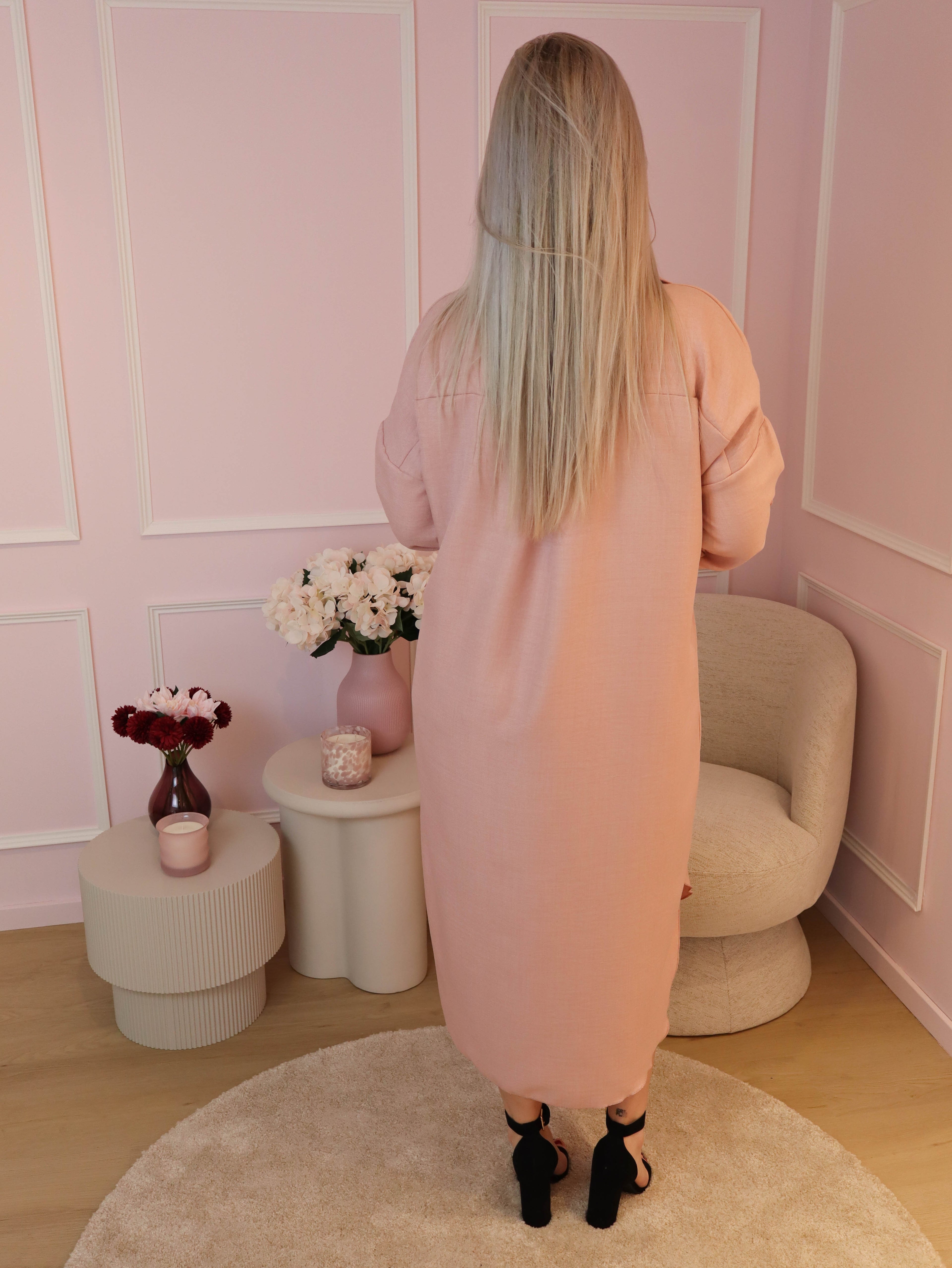 Long Pink Daphne Dress