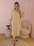 Long Beige Daphne Dress