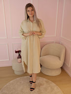 Long Beige Daphne Dress