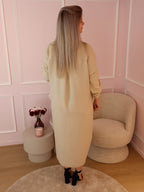 Long Beige Daphne Dress