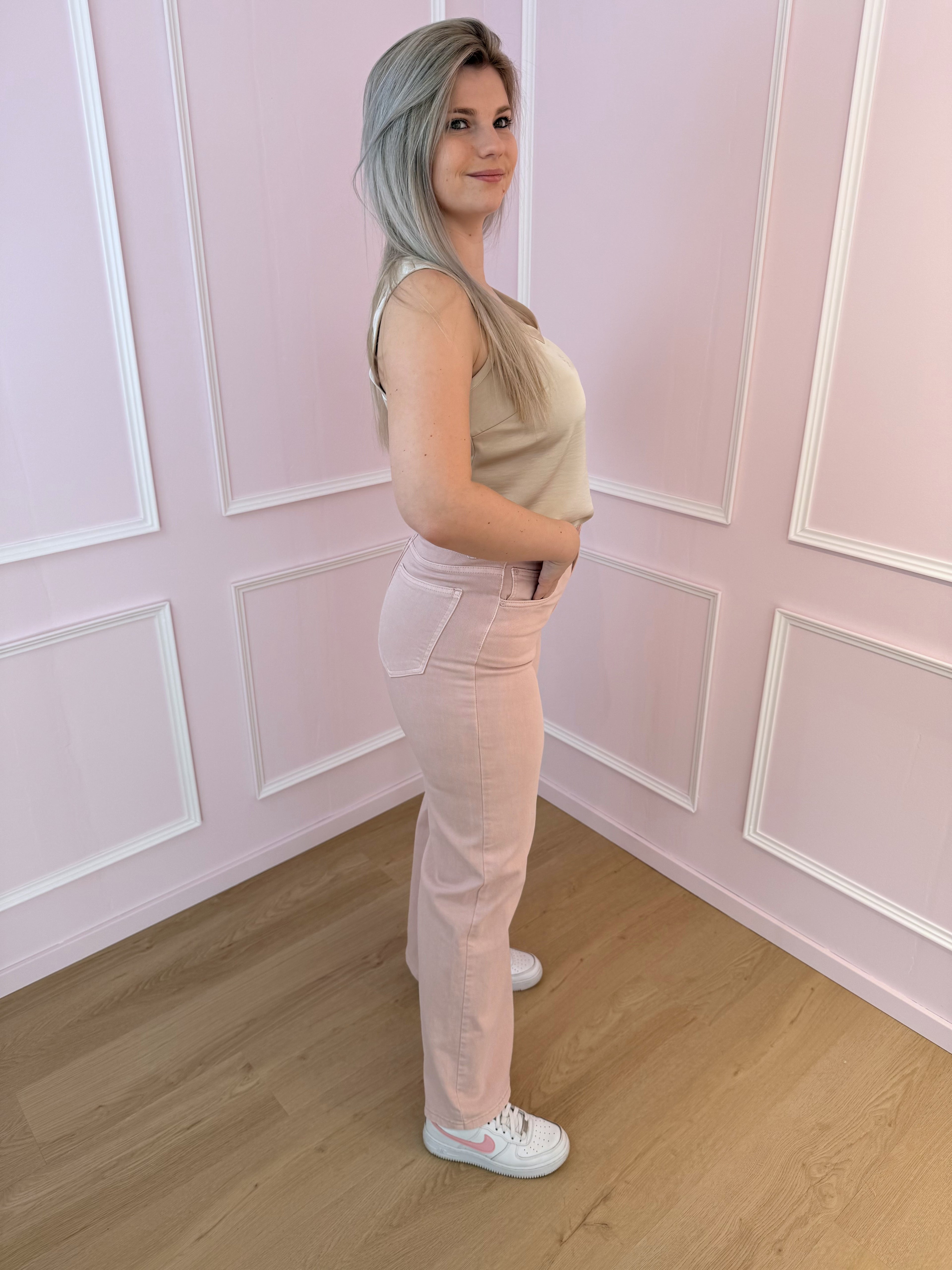 Pink Lucie Wide Fit Jeans
