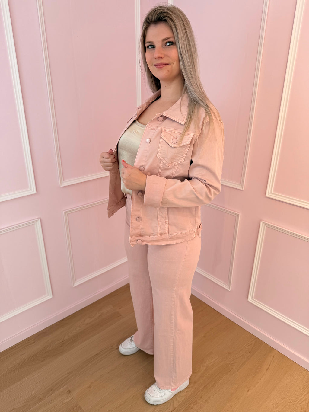 Pink Lucie Wide Fit Jeans